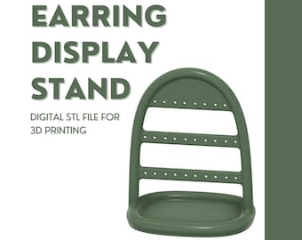 Displaystandaard oorbellen STL-bestand: digitaal bestand voor afdrukken in 3D