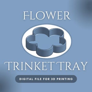 Blommornas prydnadsbricka STL-fil - DIGITAL FIL för 3D-utskrift