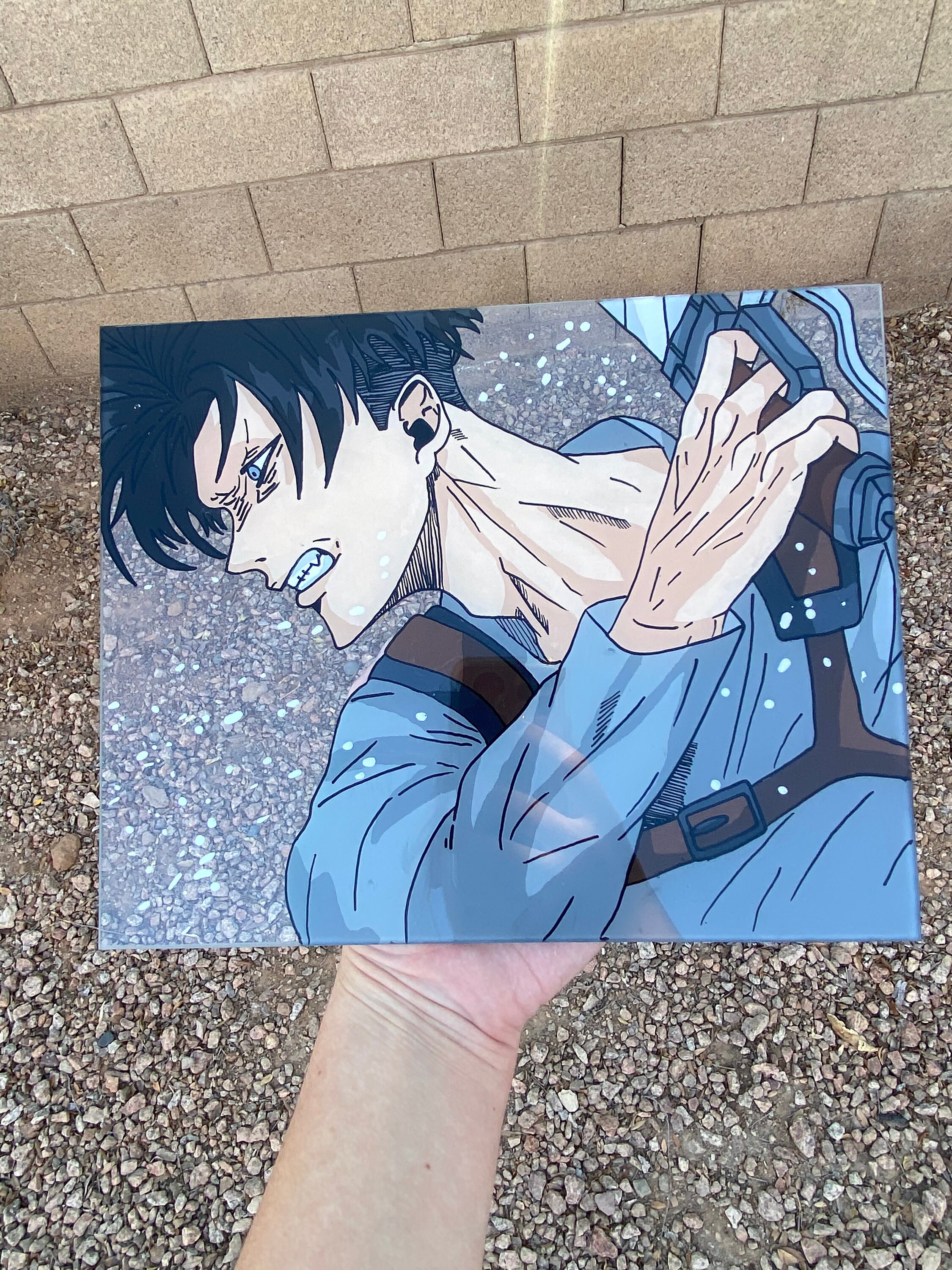 Levi Custom Glass Painting 8x10 Etsy