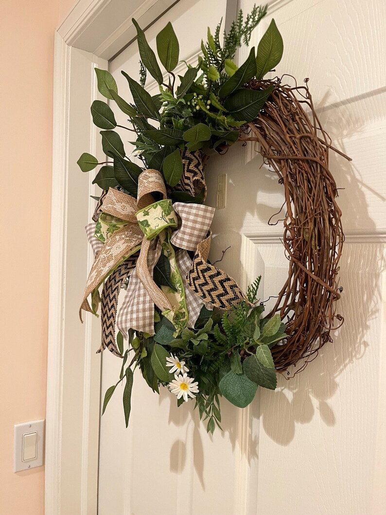 Every Day Wreath, Wreath for Front Door, Natural Wreath, Greenery