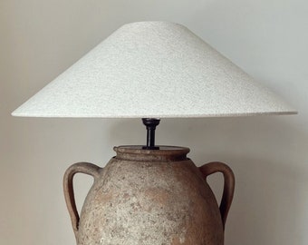 Medium Handmade Evani neutral Linen Coolie Lampshade