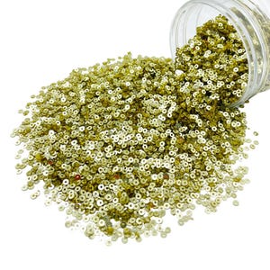 Embroidery Beads Metallic Flat Round Sequins 3mm, 200 Grams - Gold, Making Embroidery Craft DIY Work Jewellery