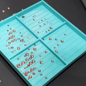 Set Of Rhinestone/Bead Sorting Trays with 4 Divide