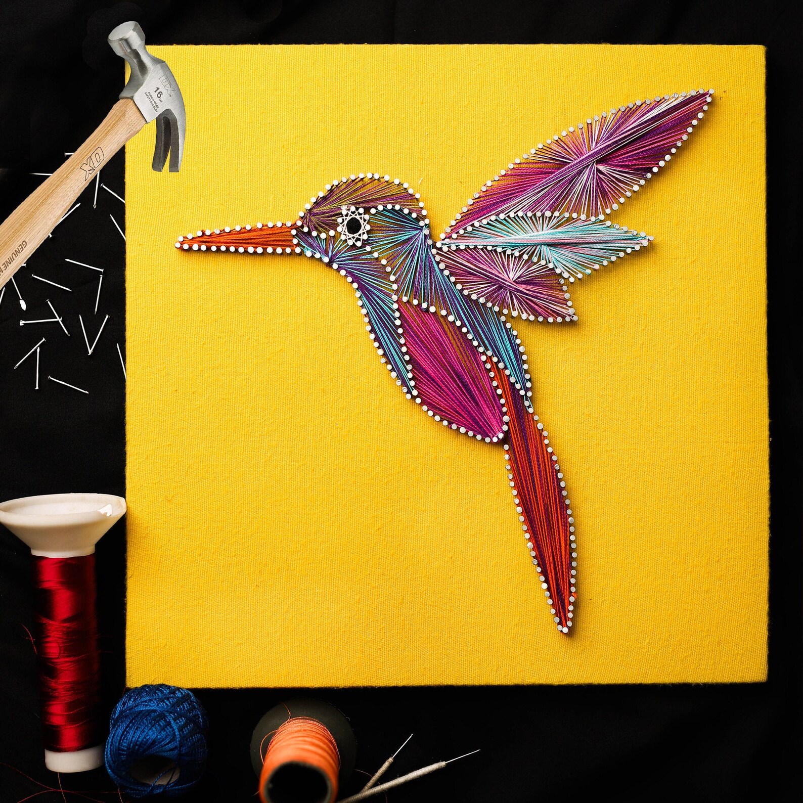 Hummingbird String Art Housewarming Gift Bird Art Wood | Etsy