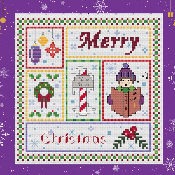 Le temps de Noël - Grille point de croix, Sweet Cross Stitch