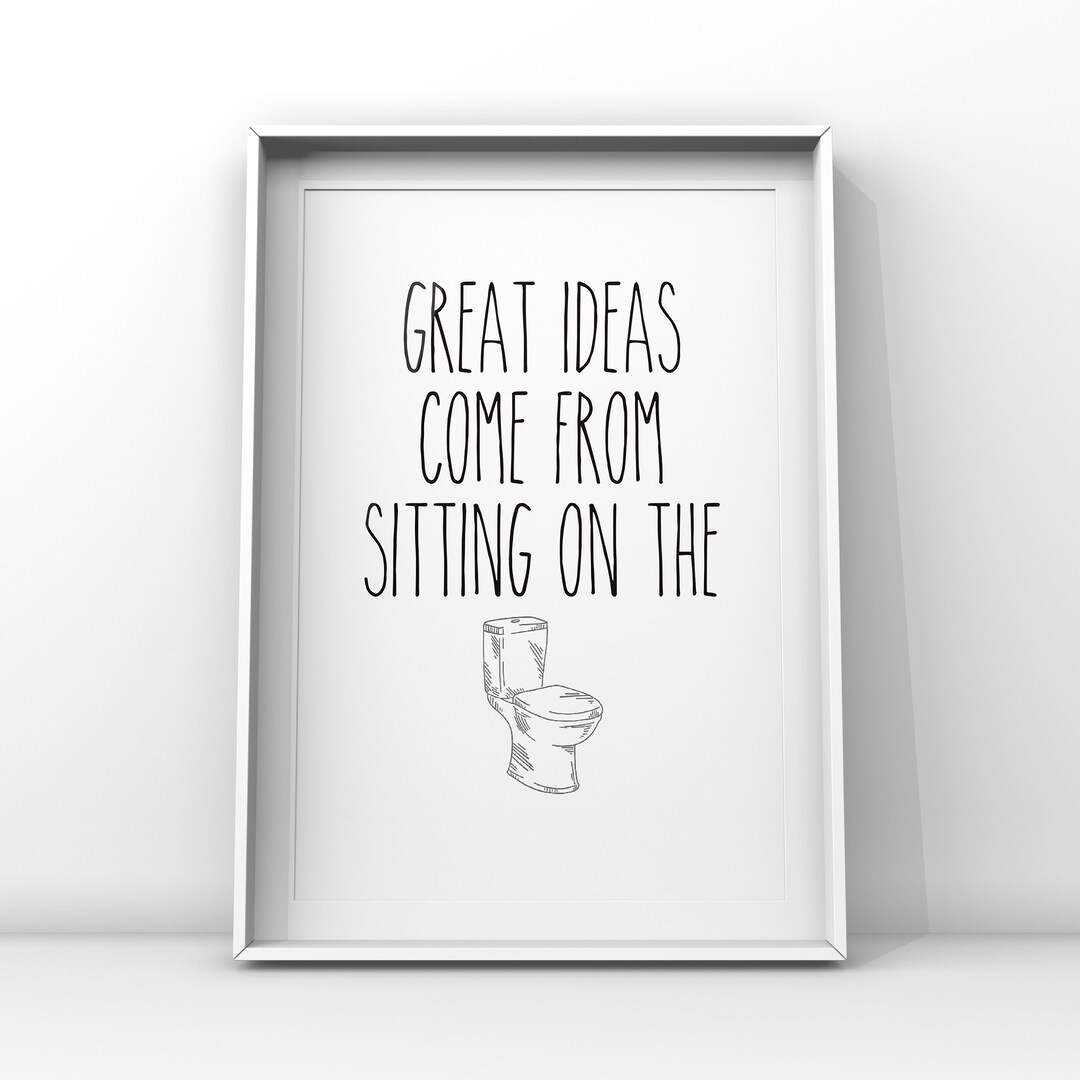 Funny Bathroom Print | Toilet Humor Wall Art - Etsy