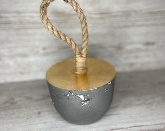Grey and gold concrete Doorstop | Jesmonite | unique gifts | industrial | gift for mums | housewarming gifts | home decor accessories
