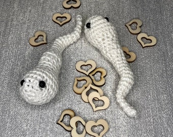 Crochet pattern Sperm with sock keyring, novelty , Semen, Fertility, Joke/Adult Gift,  Kawaii, amigurumi, easy beginners crochet pattern