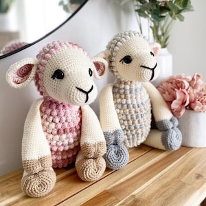 Crochet Lamb Pattern: Ewegenie Sheep, Baby Nursery Decor (PDF Digital Download)