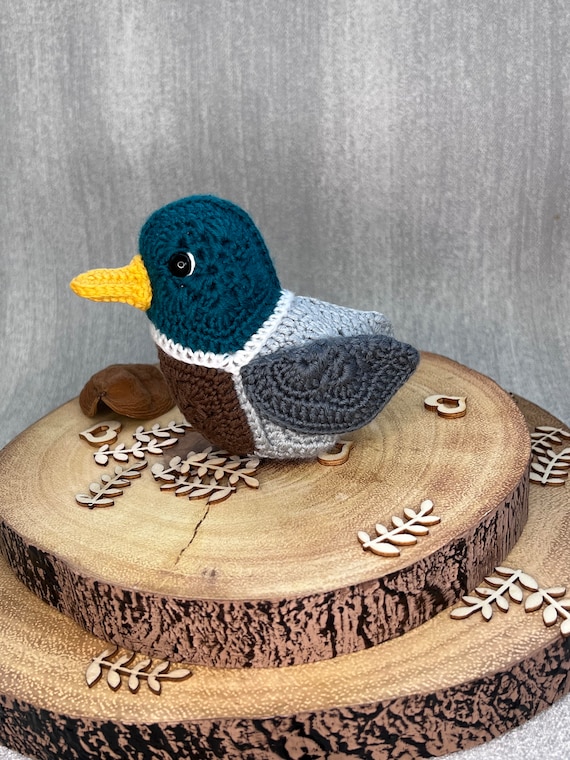 African Flower Mini Duck Crochet Pattern: Quackers (PDF Digital Download)