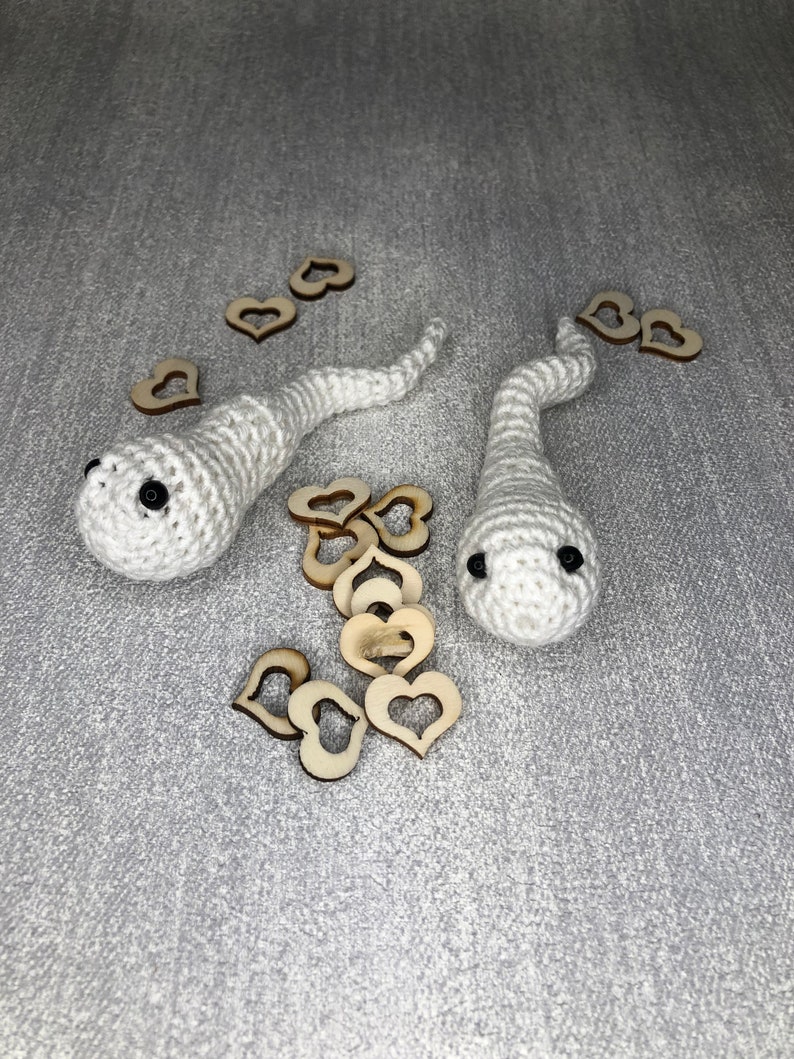 Crochet pattern Sperm with sock keyring, novelty , Semen, Fertility, Joke/Adult Gift, Kawaii, amigurumi, easy beginners crochet pattern image 5