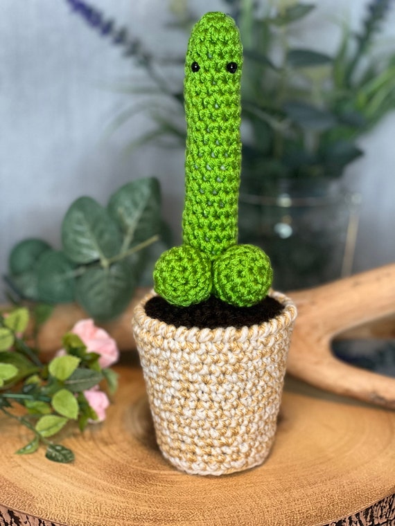 Gehäkelter Kaktus, gehäkelter Coctus, Penis, Willy, Amigurumi mit Korb, 18  Junggesellinnenabschied, LGBT - .de