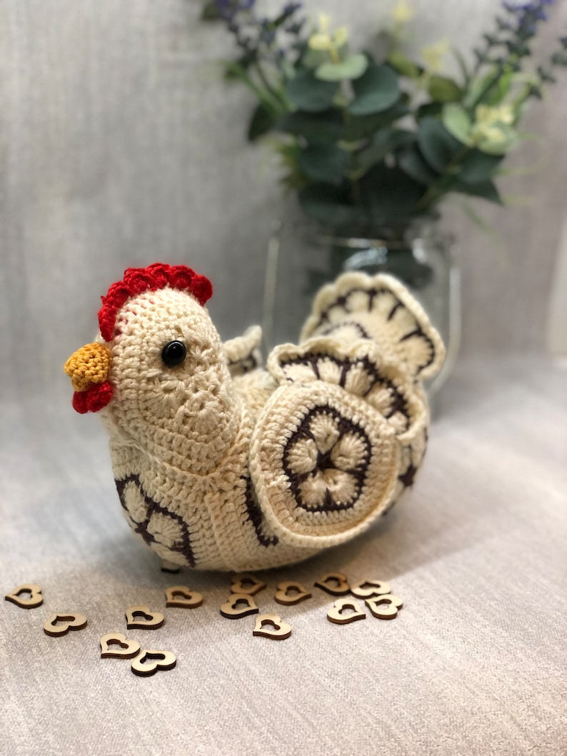 Crochet Pattern Chicken Crochet idea African Flower Crochet Relatively Easy To Make PDF Digital Download Perfect Gift to make image 5