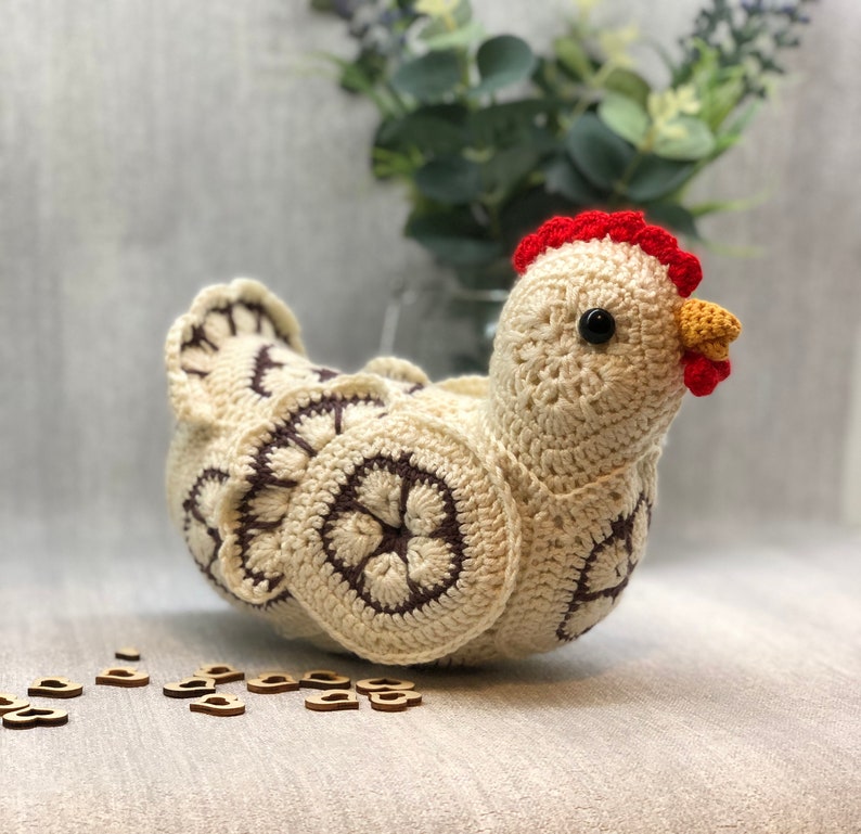 Crochet Pattern Chicken Crochet idea African Flower Crochet Relatively Easy To Make PDF Digital Download Perfect Gift to make image 2