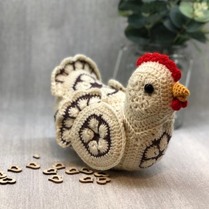 Crochet Pattern Chicken Crochet idea African Flower Crochet Relatively Easy To Make PDF Digital Download Perfect Gift to make image 3