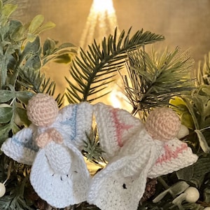 Crochet angel pattern - crochet idea-  African flower crochet - Christmas tree festive decoration- pdf digital - baby loss - memorial -