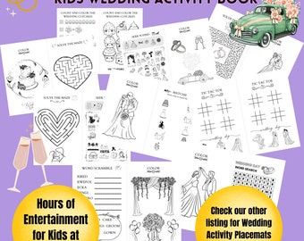 Kids Wedding Activity Book Custom Coloring Book Wedding Coloring Pages For Kids Wedding Kids Activity Book Printable Wedding Coloring Book