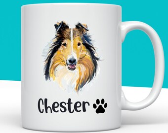 Mike Sibley Rough Collie High Quality Dog Breed Ceramic Mug Dog Lover Gift 2