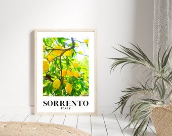 Sorrento Lemon Amalfi Wall Art Print, Modern Art, Travel Wall Print, Home Decor, Gift Ideas, Wall Prints, Posters, Wall Art, Lemon Print