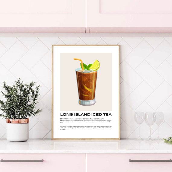 Long Island Iced Tea Print Cocktail Print Cocktail Recipes