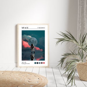 Impresiones espaciales Arte de la pared espacial Cartel de viaje Cartel de turismo Regalos espaciales Arte de la pared espacial de ciencia ficción Decoración del hogar Impresiones Impresiones de la pared del espacio exterior