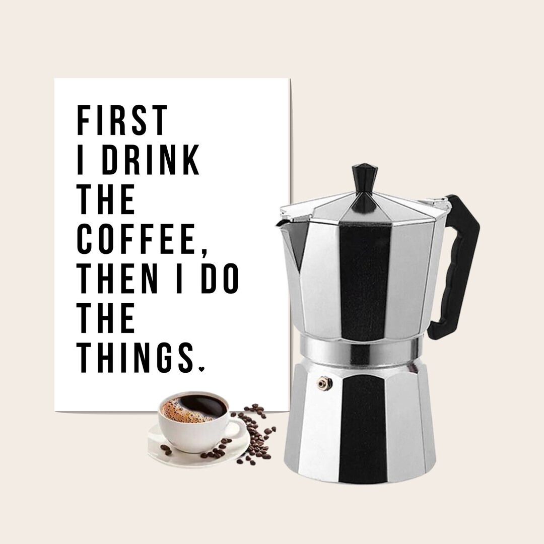 Italian Espresso Gift Set First I Drink the Coffee Wall Etsy