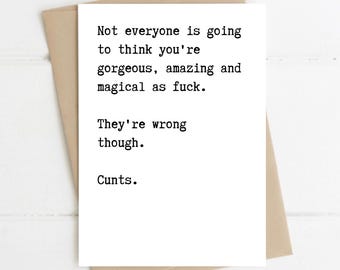 Magical As F*ck, Blank A6 Greeting Card