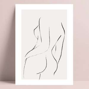 Pu&ograve; includere: Un disegno a linea nera e bianca di un corpo umano in uno stile semplice e minimalista.