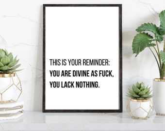 Inspirational Wall Art, Daily Reminders, Office Decor for Her, Dorm Decor For Her, Inspirational Print, Wall Art Quote, Gifts For Her