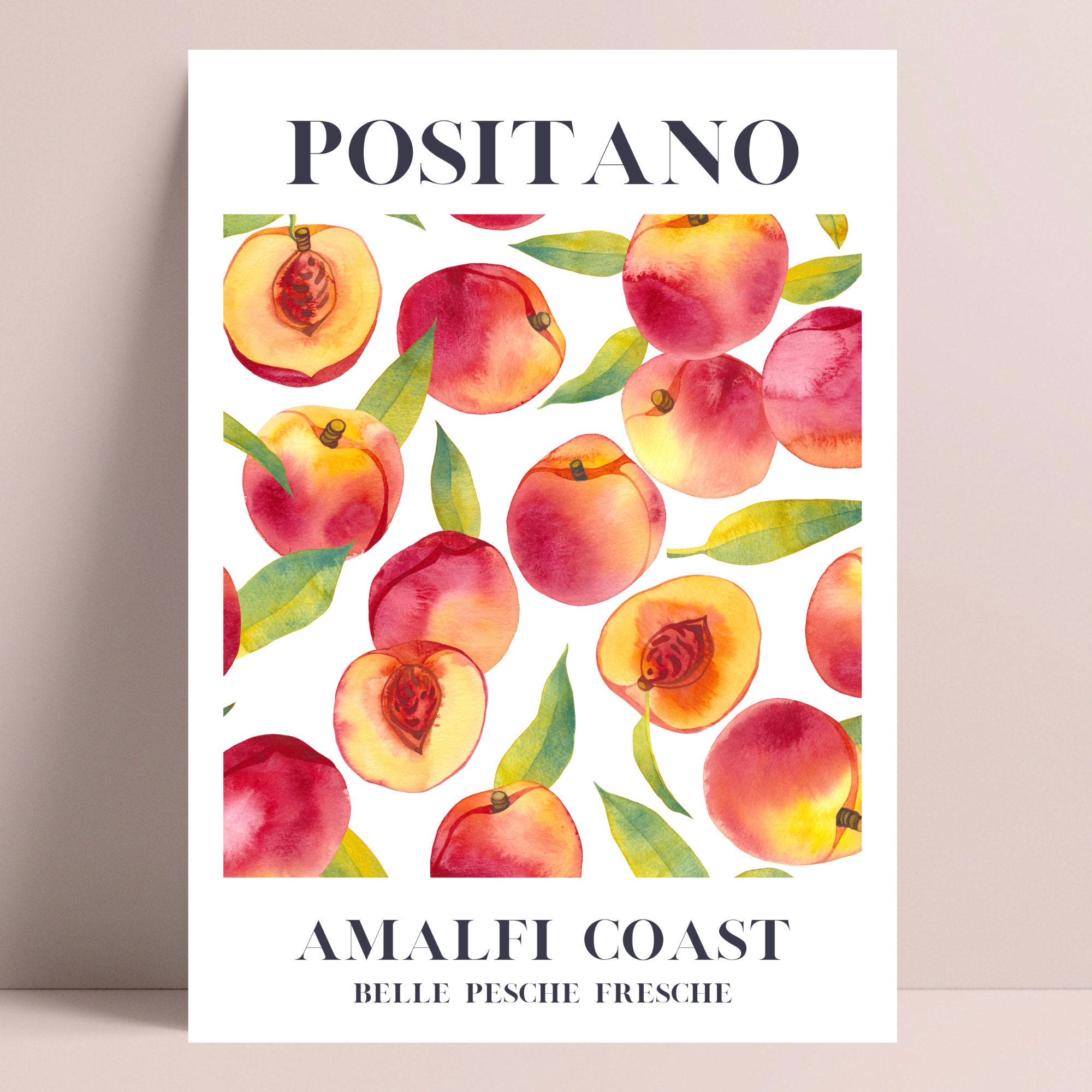 Italian Fruit Print, Set of 3 Italian Fruit Art Prints, Fruit Wall