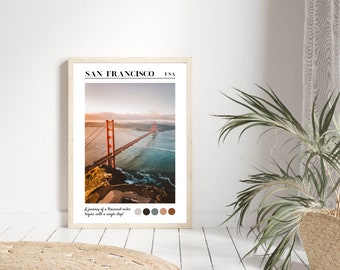 San Francisco Poster, City Art, San Francisco Wall Art, San Francisco Print, Travel Poster, Home Decor, Wall Poster, Travel Quotes