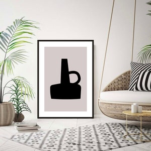 Impresiones modernas, cartel de jarrón boho, arte moderno de la pared, impresión de jarrón, arte de la pared de la sala de estar, póster del dormitorio, decoración de la pared del dormitorio, impresiones sin marco