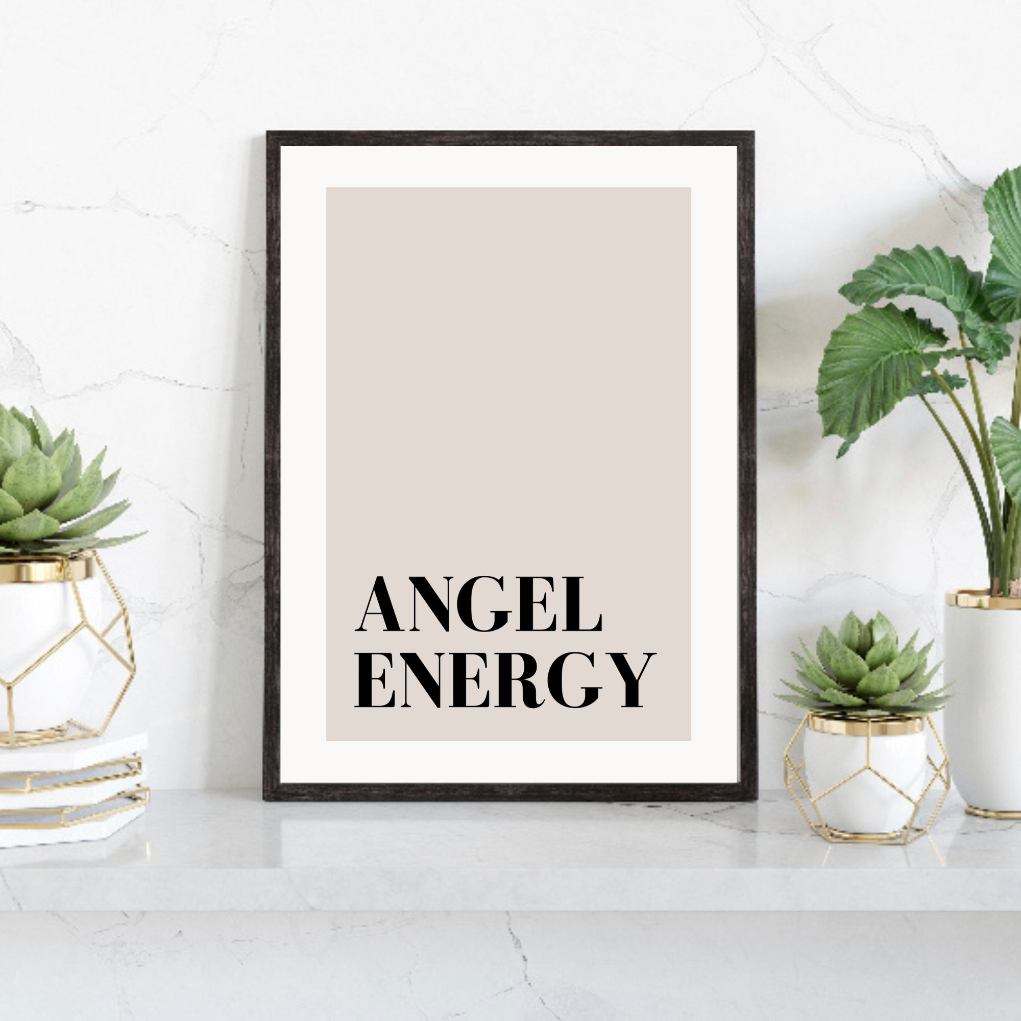 Engel Energie Druck, positiver Zitat Druck, Zitat Drucke, Text Poster,  neutrale Wandkunst, motivierende Wandkunst, Geschenke für sie, beige Dekor