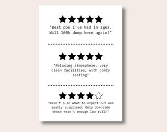 Fun Bathroom Print, Would Poo Here Again, Bathroom Wall Decor, Funny Bathroom Poster, Toilet Humour Print, House Warming Gift, Wall Print