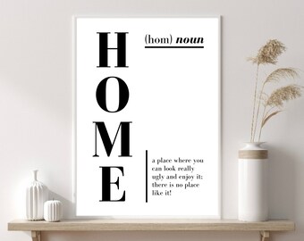 Home Definition Print, Wall Art Print, Home Wall Print, Funny Definition Prints, Family Print,  Fun Quote Print, Home Prints, Home Art