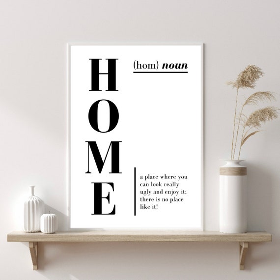Home Definition Print, Wall Art Print, Home Wall Print, Funny Definition Prints, Family Print,  Fun Quote Print, Home Prints, Home Art