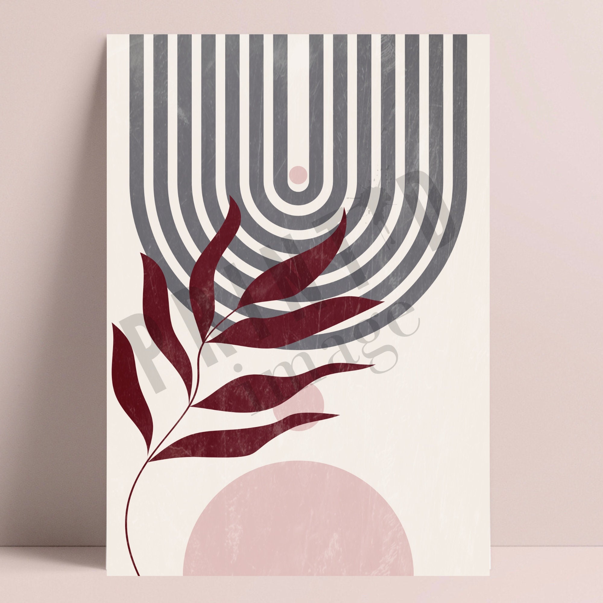 Abstract Wall Prints Set of 3 Prints Mid Century Wall Art Etsy