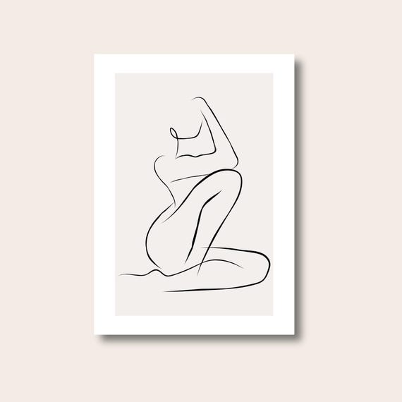 Woman Line Drawing, Single Line Art, Female Line Art Print, Body Line Art, Abstract Line Drawing Print, Feminine Poster, Minimalist