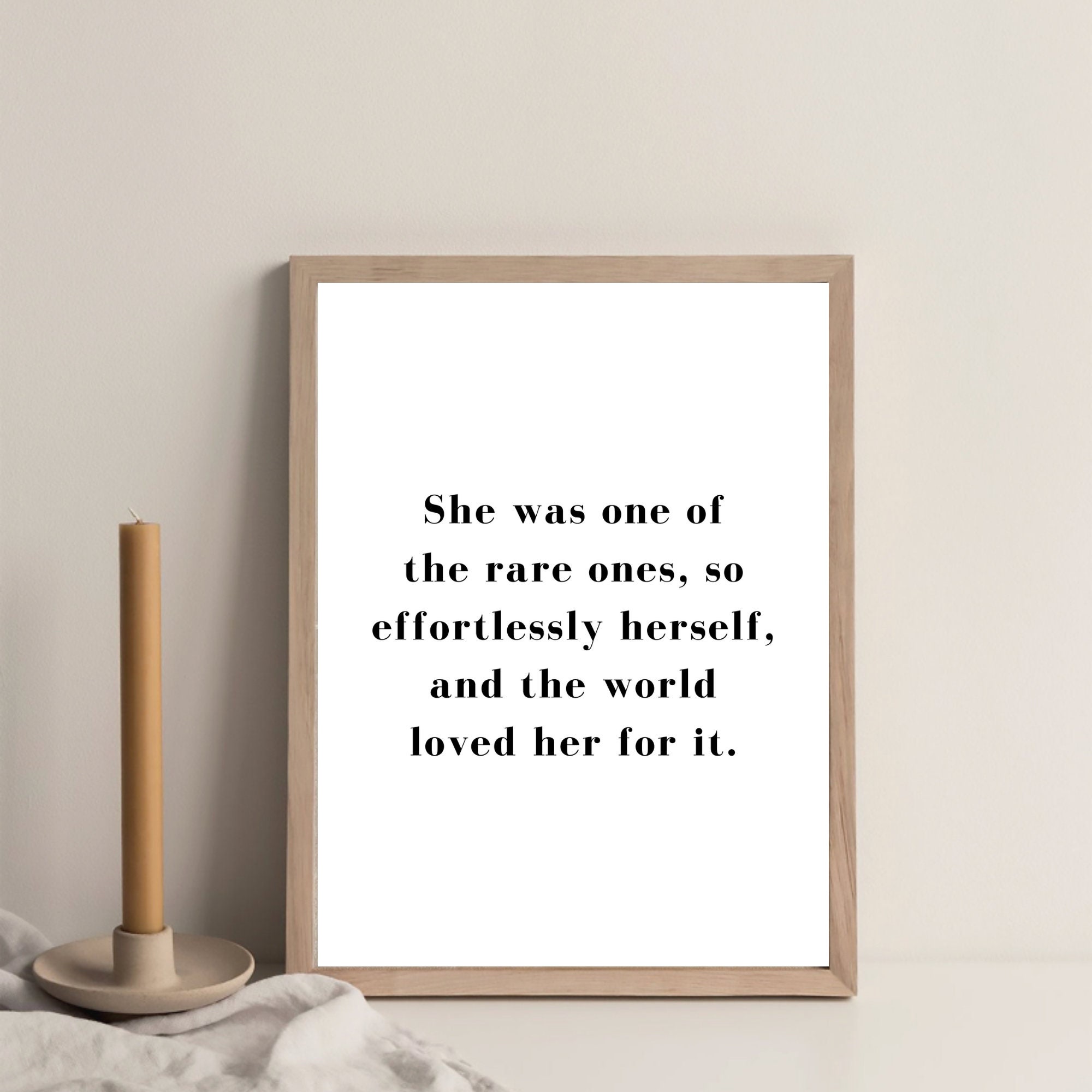 She Was One of the Rare Ones | Inspirational Quote | Printable Quote |  Gifts for Her | Best Friend Gifts | Daughter Birthday Gifts - Etsy, image size:2000x2000
