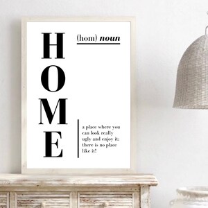 Home Definition Print, Wall Art Print, Home Wall Print, Funny Definition Prints, Family Print, Fun Quote Print, Home Prints, Home Art image 3
