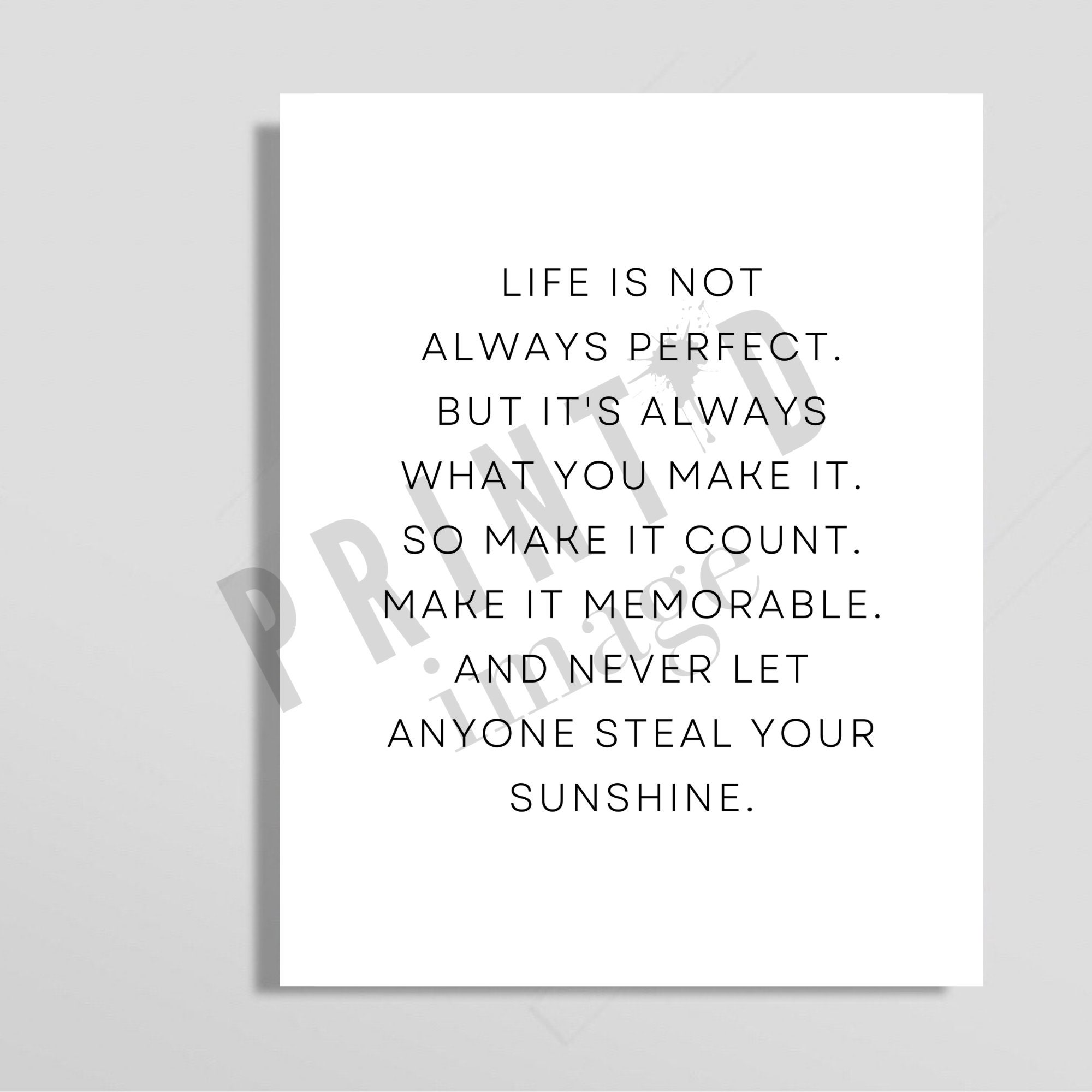 Make It Count Print | Make It Memorable Wall Art | Inspiring Quote ...