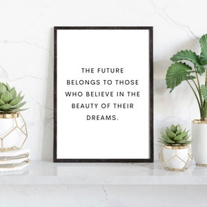 Inspirational Wall Print, Motivational Print, Typography Print, Positive Quote, Home Office Prints, Positivity Gifts, Gifts For Her, Prints