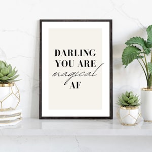 Motivational Posters, Text Posters, You Are Magic Poster, Wall Prints, Home Decor Prints, Home Office Decor, Gifts For Her
