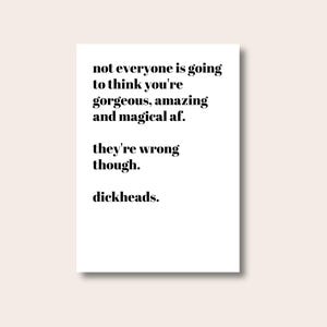 You Are Amazing Print, Positive Wall Print, Funny Wall Print, Typography Wall Art, Poster, Wall Art, Funny Quote Print, Funny  Gift