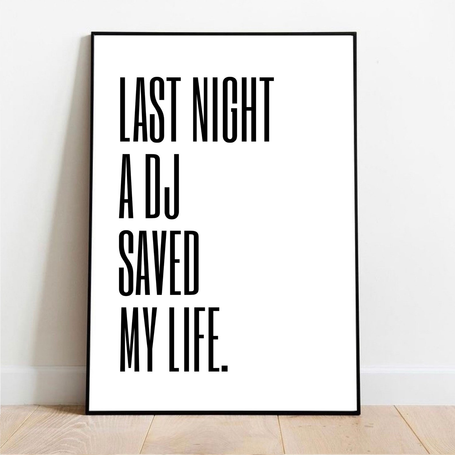 Indeep Last Night A Dj Saved My Life Paroles Last Night A DJ Saved My Life Lyrics Quote Indeep Music | Etsy