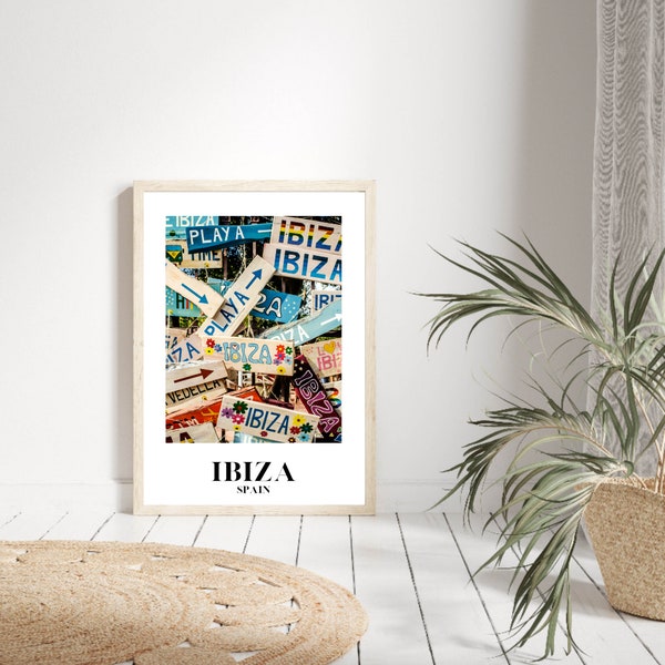 Ibiza Print, Ibiza Travel Print, Travel Poster,  Home Decor, Wall Art, Travel Print, Travel Gift, Gallery Wall Prints, Unframed Prints