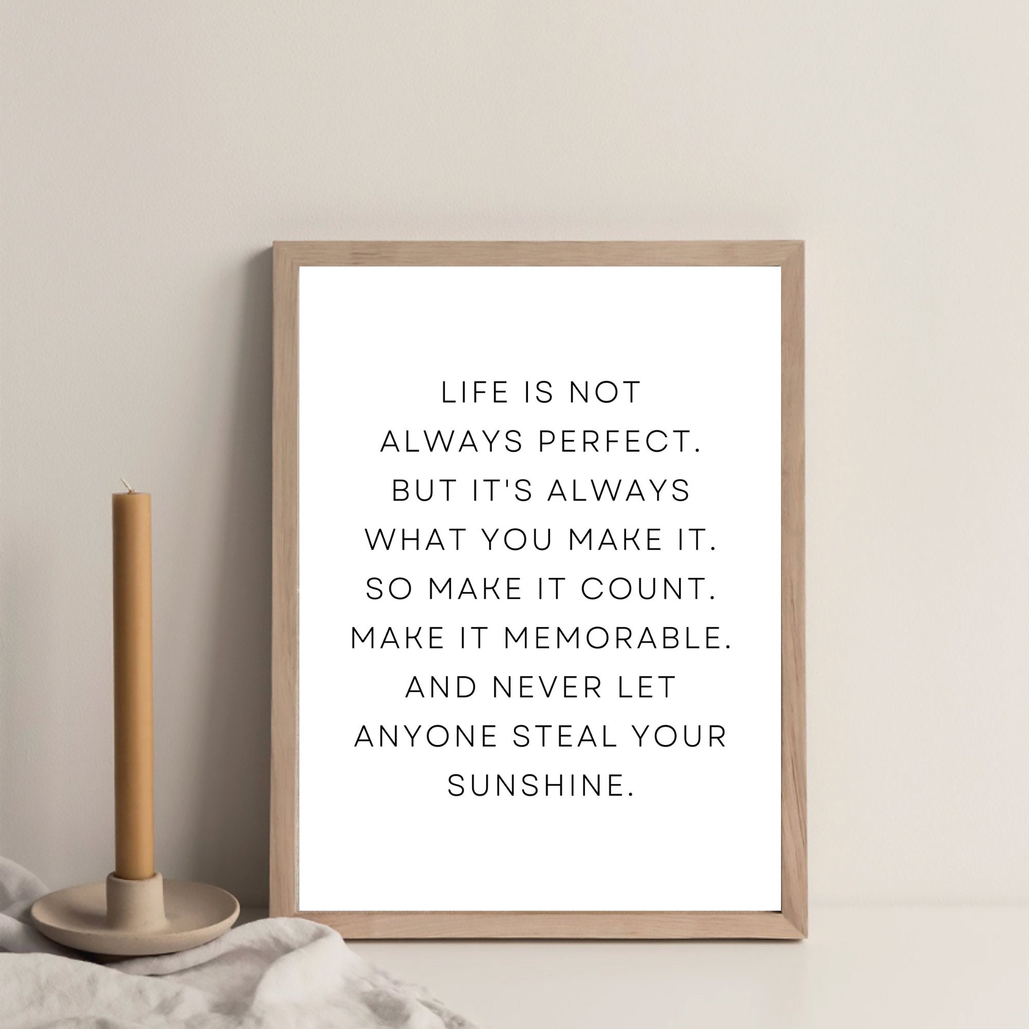 Make It Count Print | Make It Memorable Wall Art | Inspiring Quote ...