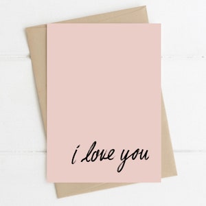 Cartão para dizer eu te amo, cartão eu te amo, eu te amo, cartões personalizados atenciosos, cartão de aniversário, cartão em branco
