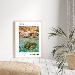 Ibiza Print, Ibiza, Ibiza Travel Poster, Ibiza Gifts, Ibiza Wall Art, Travel Gift, Coastal Prints, Beach Print, Modern Pastel Prints