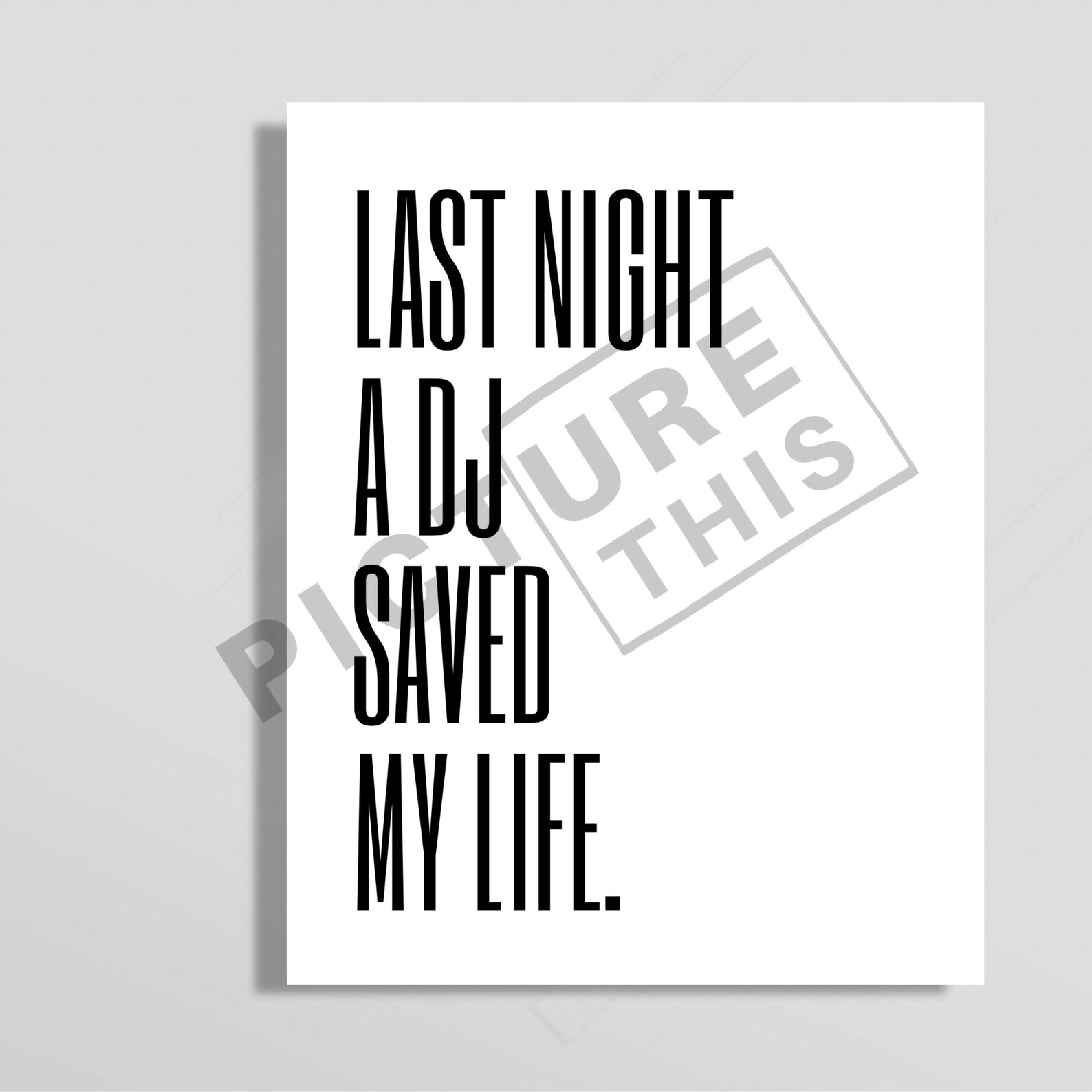 Indeep Last Night A Dj Saved My Life Paroles Last Night A DJ Saved My Life Lyrics Zitat Indeep Musik | Etsy